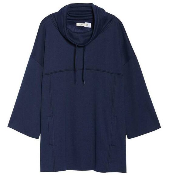 UGG FLEECE Astrid Poncho Women's Funnel Neck Slit Sweatshirt Plus Size 1X/2X NEW - Picture 4 of 12